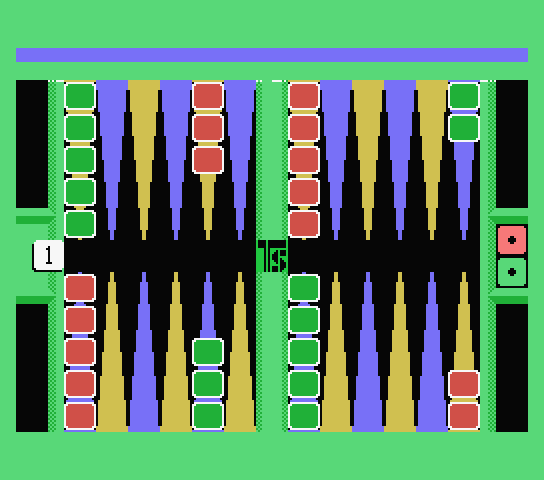 Backgammon back cover for MSX